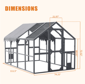 Outdoor Chicken Coop Fence (Option: Grey)