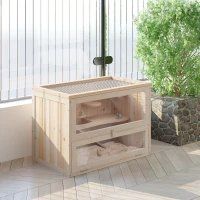45 Inch Extra Large Hamster Cage (Option: Nature wood 660x160x455 mm)
